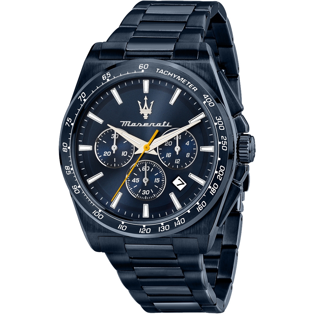 MASERATI 瑪莎拉蒂 Velocità系列 三眼計時手錶 週年慶送禮推薦-43mm R8873652008