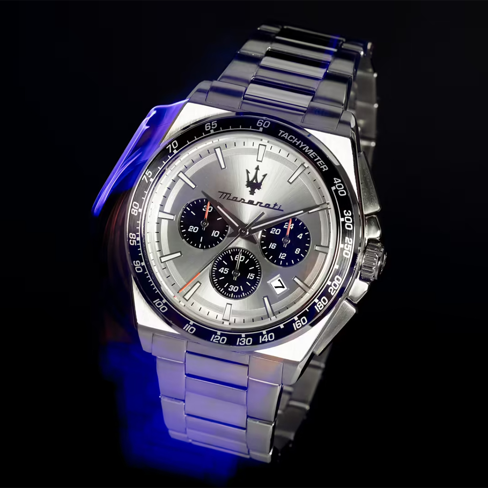 MASERATI 瑪莎拉蒂 Velocità系列 三眼計時手錶-43mm R8873652006