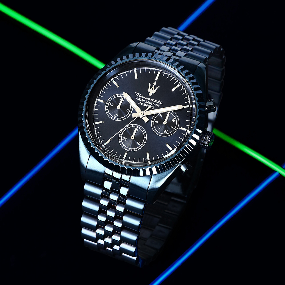 MASERATI 瑪莎拉蒂 Competizione系列 紳男三眼手錶-43mm R8873600011