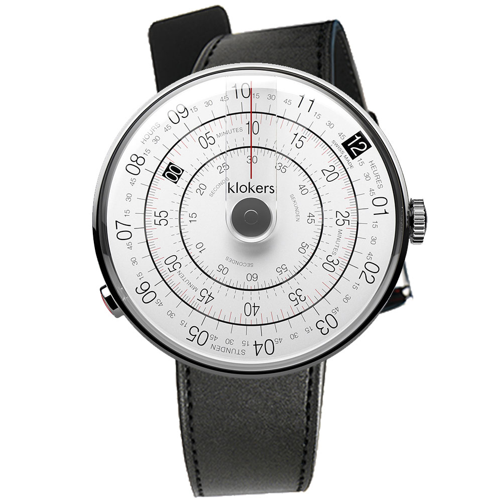 klokers【庫克錶】KLOK-01-D2 灰色錶頭+單圈皮革錶帶