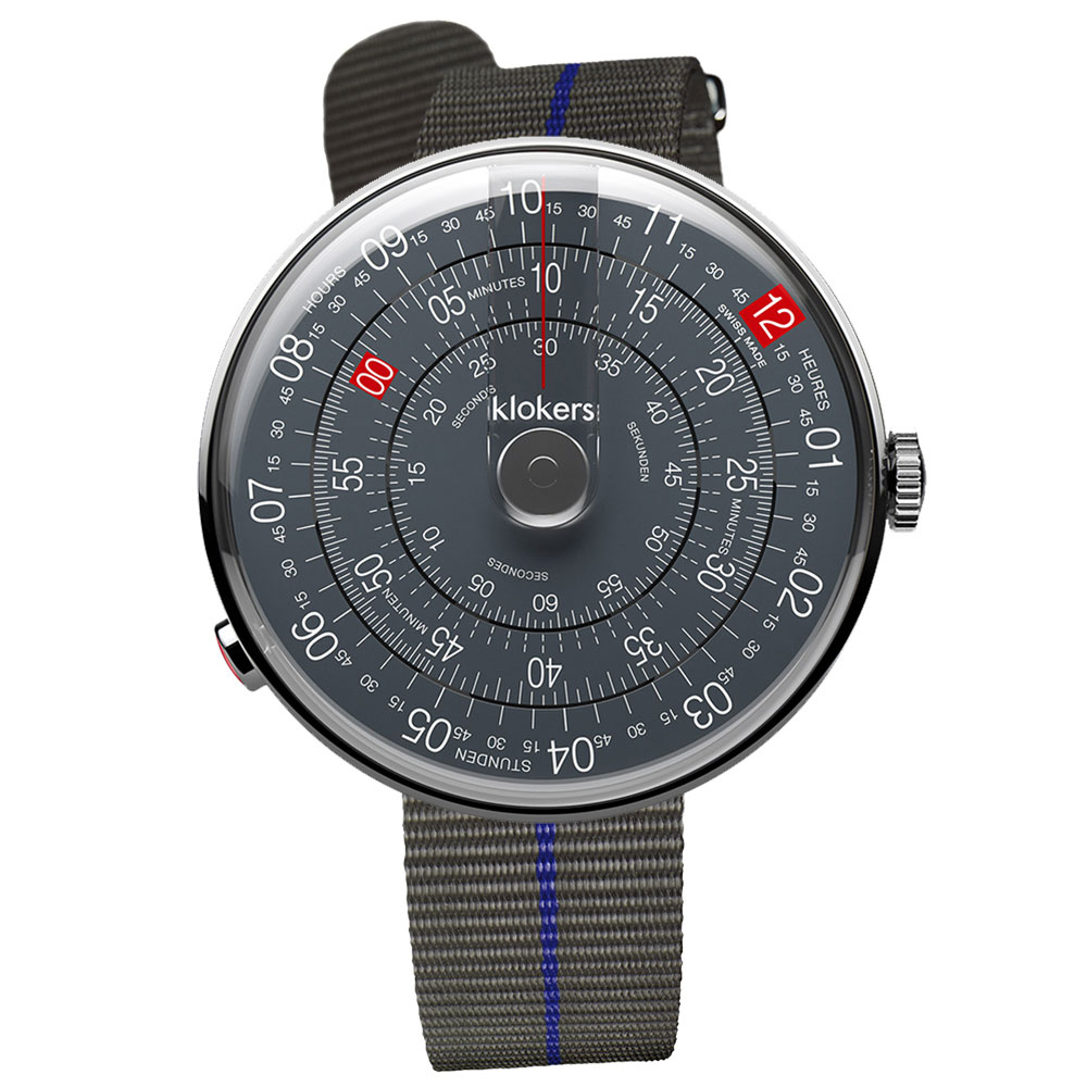 klokers【庫克錶】KLOK-01-D8 深灰色錶頭+尼龍錶帶