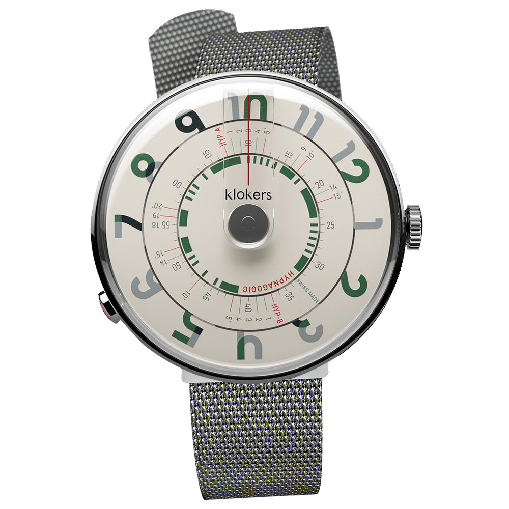klokers【庫克錶】KLOK-01-H3 綠字錶頭 + 米蘭錶帶