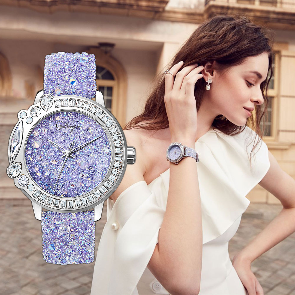 Galtiscopio 迦堤 璀璨星鑽系列浪漫紫手錶-40mm(AU2SS001SPPLS)
