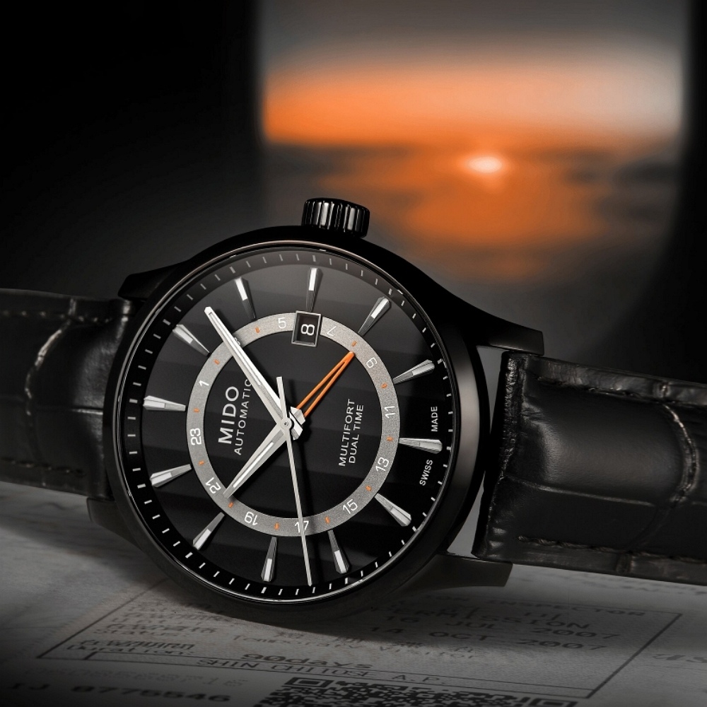 MIDO美度 MULTIFORT 先鋒系列 GMT兩地時間機械腕錶 42mm / M0384293605100