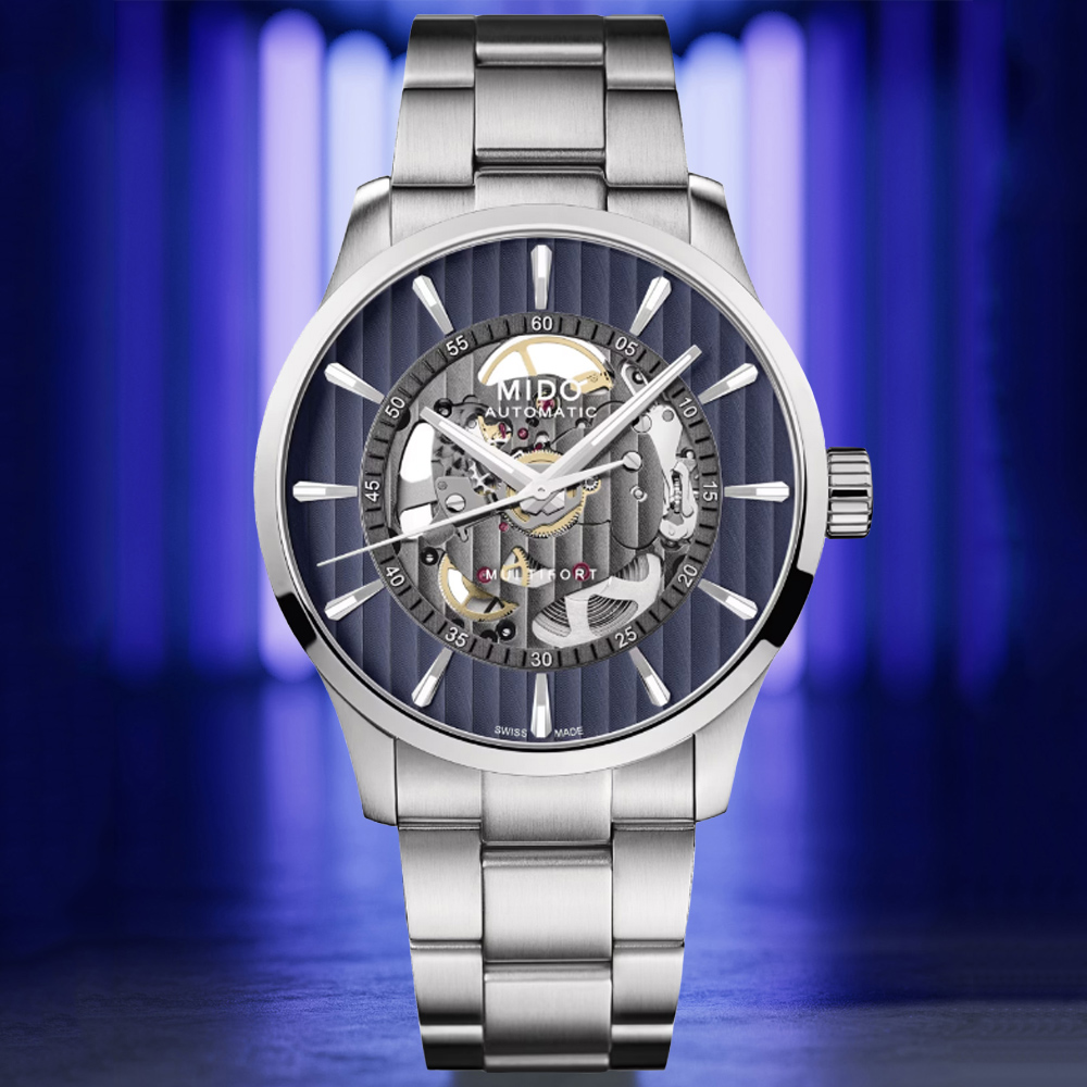 MIDO美度 MULTIFORT 先鋒系列 時尚鏤空機械腕錶 42mm / M0384361104100