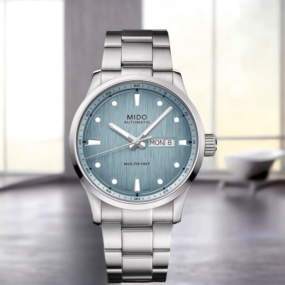 MIDO 美度錶 Multifort 先鋒系列 M FREEZE 機械錶 男錶 冰藍 女錶 M0384301104100