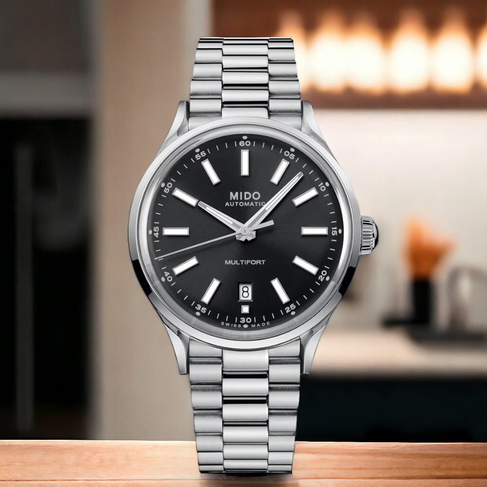 MIDO 美度 官方授權 Multifort 經典傳承 復古 機械錶 男錶 手錶 黑色 M0404071106100