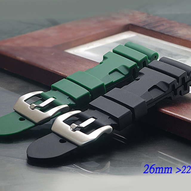 【時間探索】 Panerai 沛納海 代用 高階矽膠錶帶 ( 26mm )