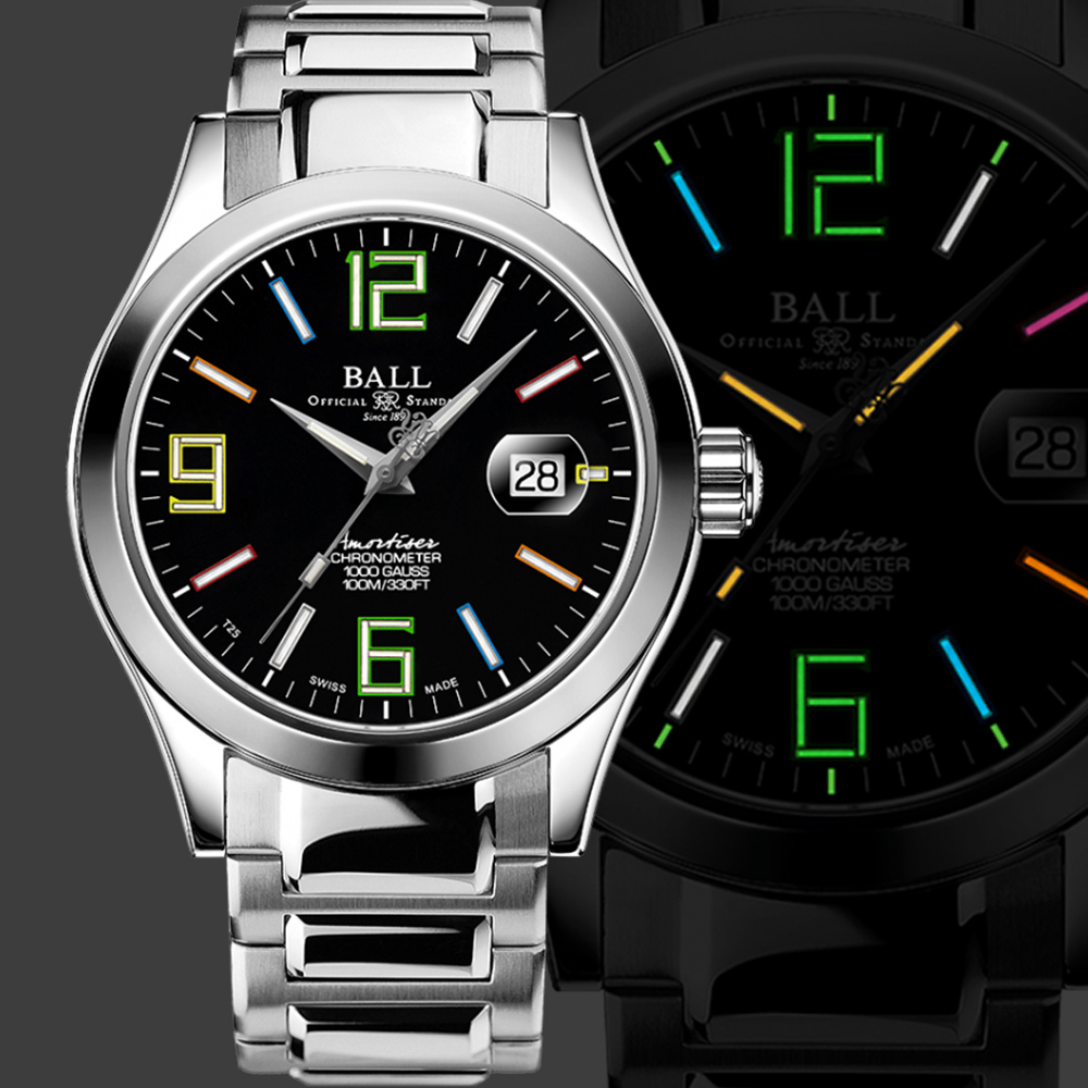 BALL 波爾 Engineer III 限量彩虹氣燈 天文臺認證機械錶-43mm(NM9028C-S41CJ-BKR)