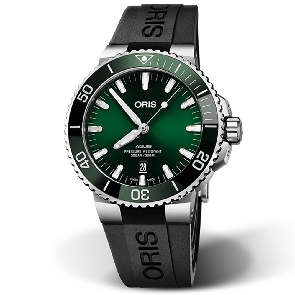 ORIS豪利時 Aquis系列 時間之海 潛水機械腕錶 43.5mm/0173377304157-0742464EB