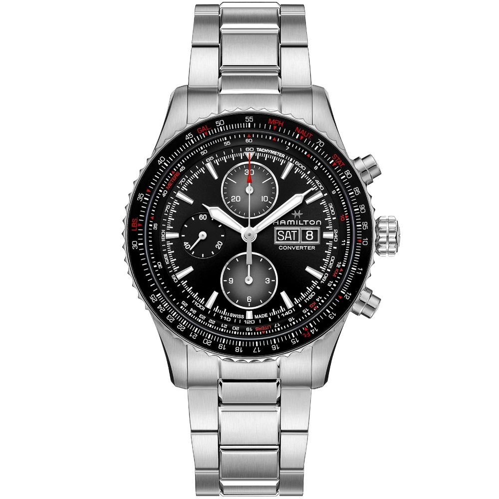 Hamilton 漢米爾頓 Khaki 航空飛行機械計時機械錶(H76726130)44mm