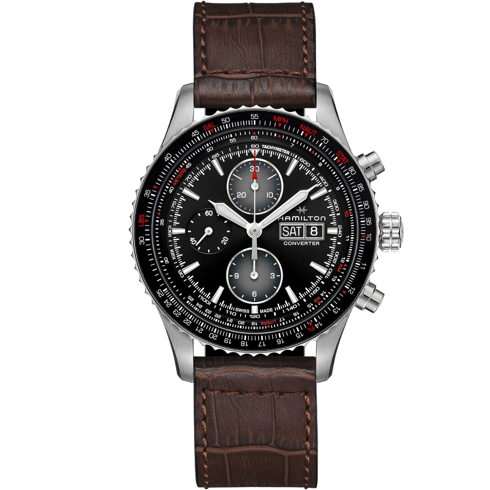 Hamilton 漢米爾頓 Khaki 航空飛行機械計時機械錶(H76726530)44mm
