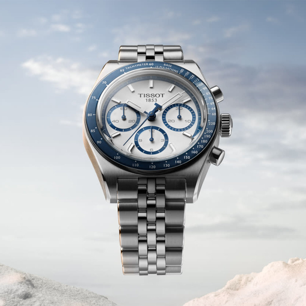 TISSOT 天梭 PR516 三眼計時機械手錶-41mm T1494621101100