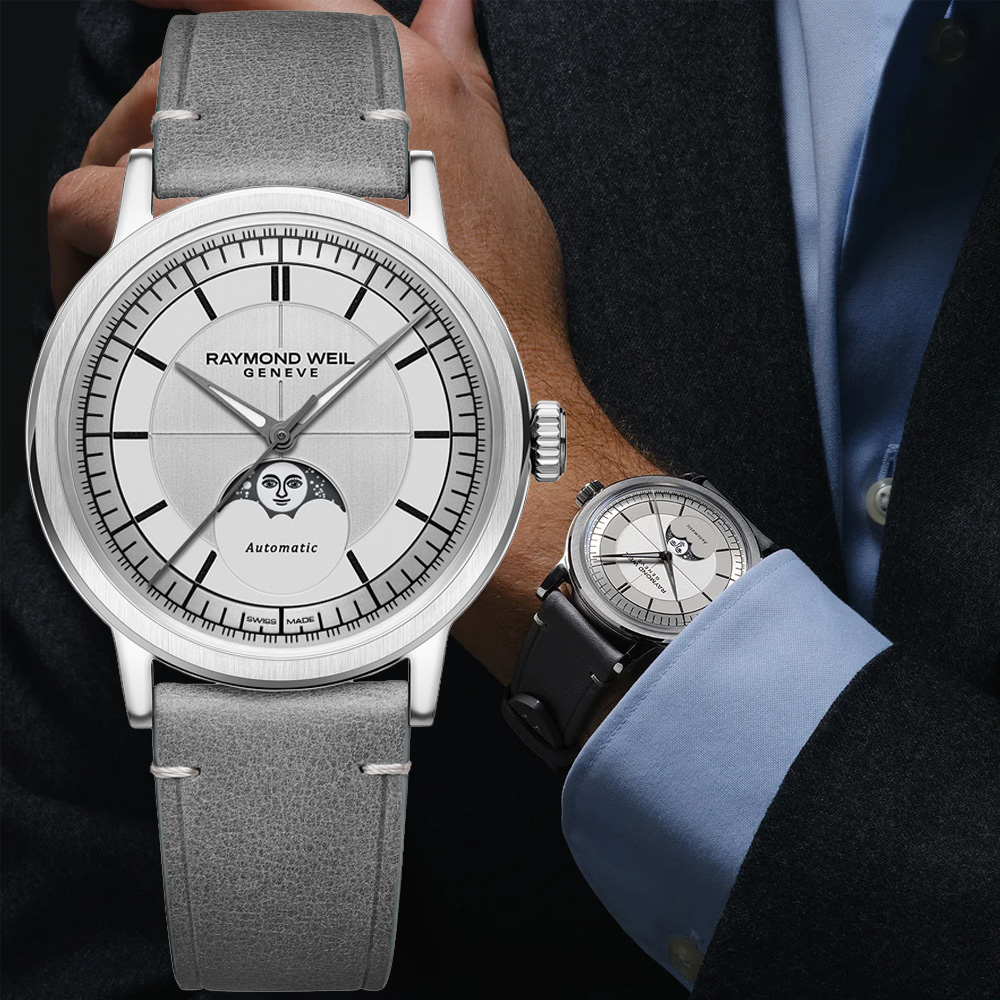 Raymond Weil 蕾蒙威 Millesime 復古系列 月相機械腕錶 39.5mm / 2945-STC-65001