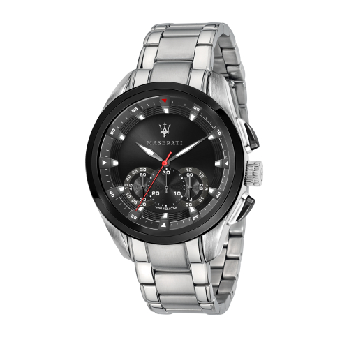 MASERATI 瑪莎拉蒂 經典設計款三眼計時腕錶45mm(R8873612015)