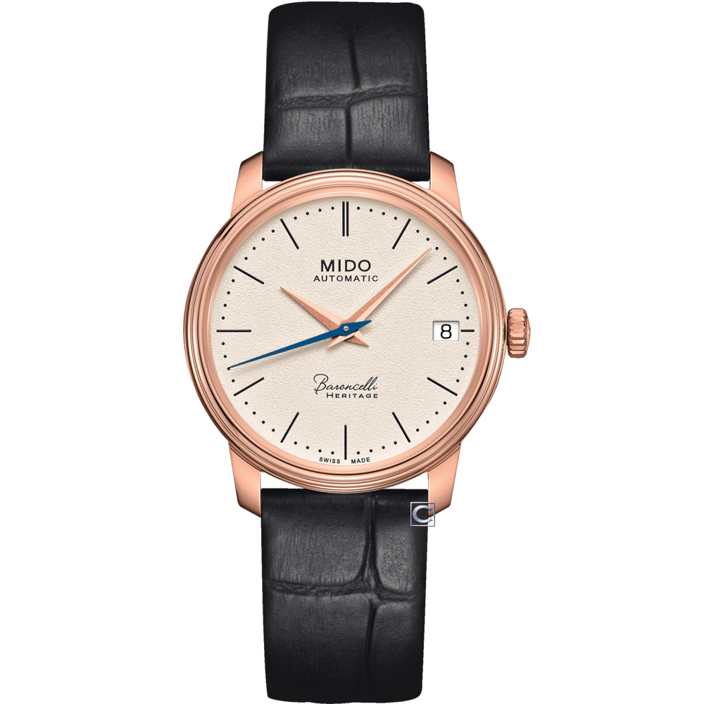 MIDO 美度錶 BARONCELLI 永恆系列 簡約時尚機械女錶-M0272073626000/33mm