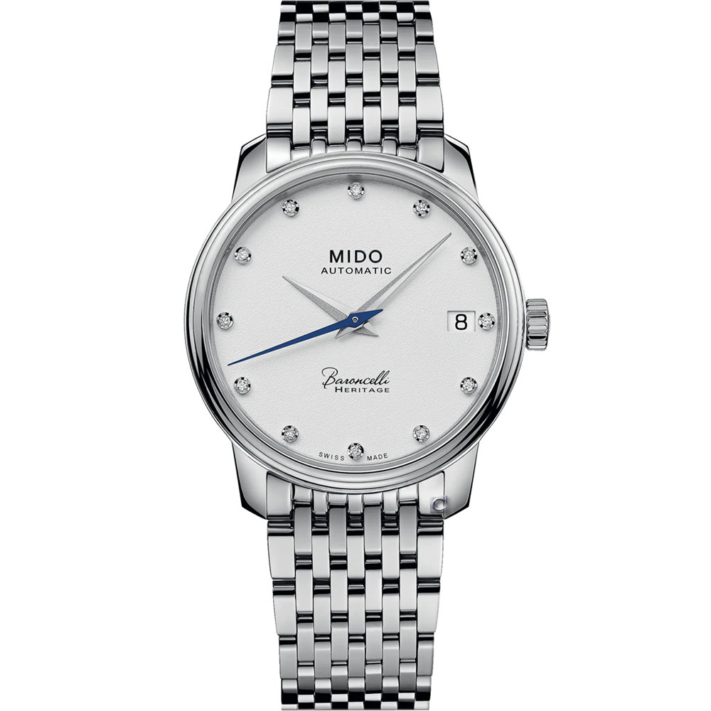 MIDO 美度 官方授權經銷商(M0272071101600)Baroncelli Heritage 白月光機械女錶