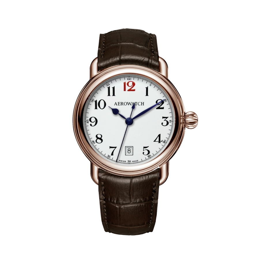 AEROWATCH 瑞士愛羅錶 經典大三針石英錶款 - A42900 RO15