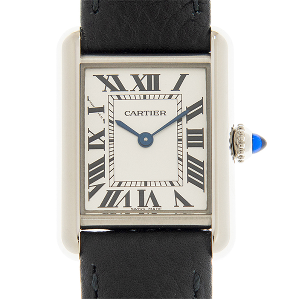 CARTIER 卡地亞 TANK MUST(WSTA0120)最新光電中型皮帶表x33.7x25.5mm