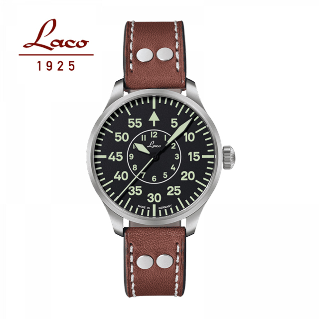 【Laco】朗坤 861990 德國空軍 飛行員手錶 BASIC AACHEN 39mm 軍事風格機械錶