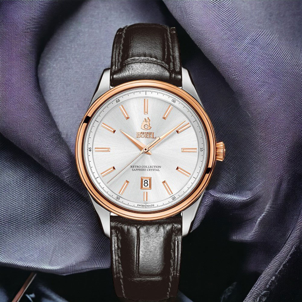ERNEST BOREL 瑞士依波路錶 百年經典 正裝 男錶 手錶-GBR906-212BK
