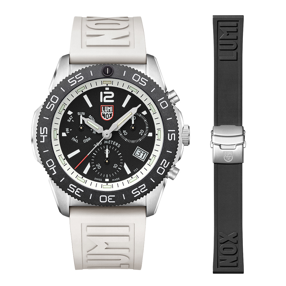 LUMINOX 雷明時Pacific Diver Chrono太平洋潛行者雙曆計時腕錶 – 黑x白 3141