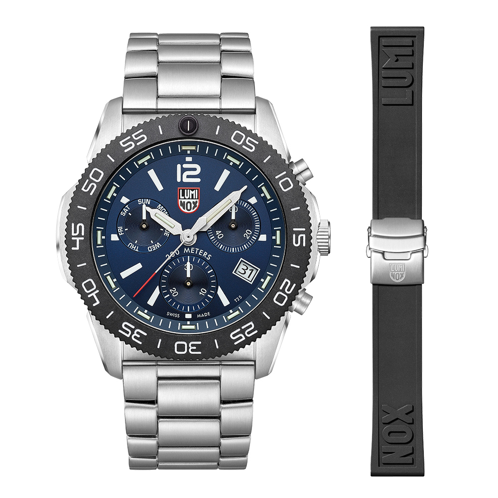 LUMINOX 雷明時Pacific Diver Chrono太平洋潛行者雙曆計時腕錶 – 藍 / 3144