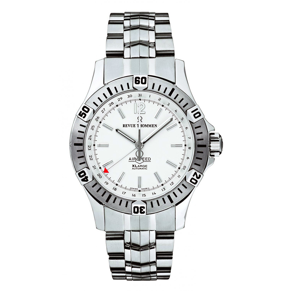 REVUE THOMMEN 梭曼錶 先鋒系列 自動機械腕錶 白面x不鏽鋼鍊帶/43.5mm (16070.2132)