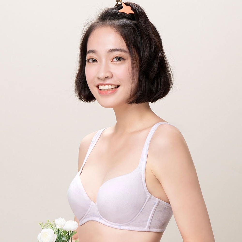 嬪婷-環保系列-咖啡牛奶紗 B-C罩杯少女內衣(清新粉) -BB2359L6