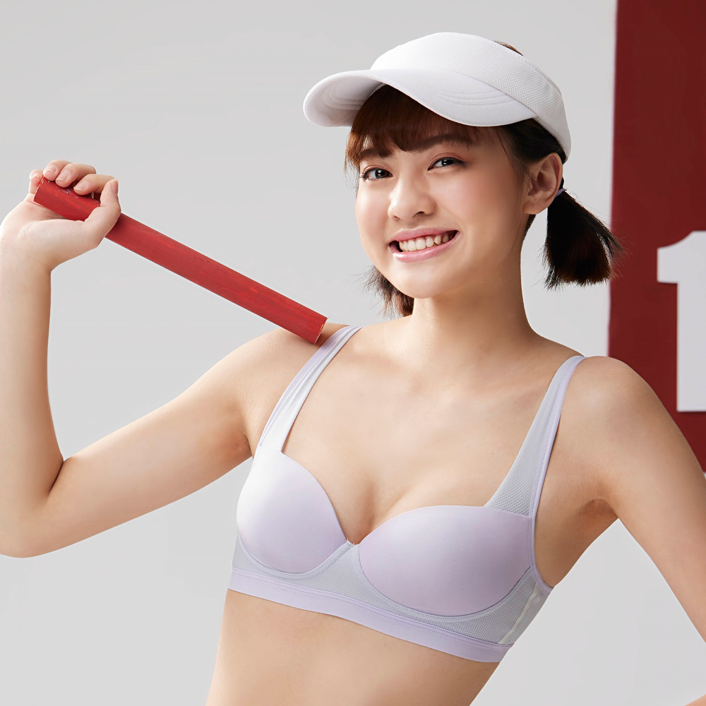 嬪婷-FTC輕涼運動系列 B:M-LL無鋼圈運動胸罩(活力紫)-BBB313UB