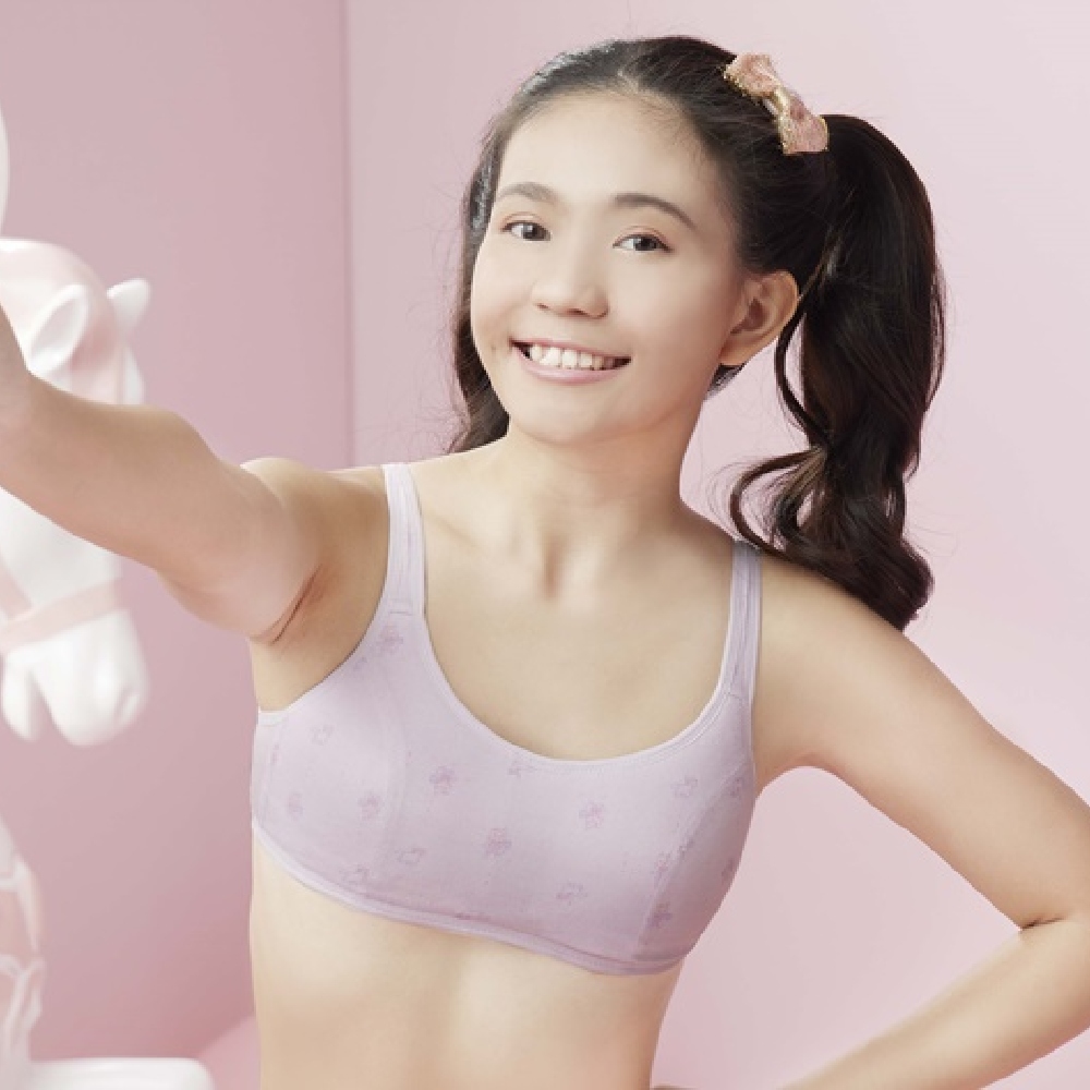 嬪婷-學生系列-有氧牛奶纖維 AA70-85罩杯第二階段內衣(夢幻粉)-BB1661L6