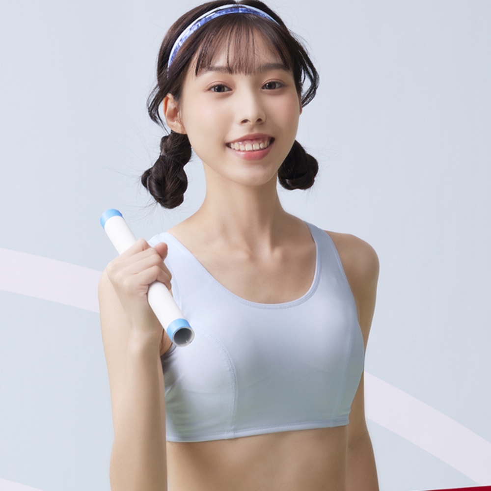 嬪婷-校園運動系列-涼爽抑菌 M-3L罩杯內衣(清新藍)-BB1266D3