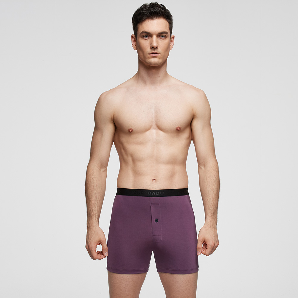 DADADO-黑標系列 M-3L寬鬆四角男內褲(紫) 超細纖維-GK9234UK