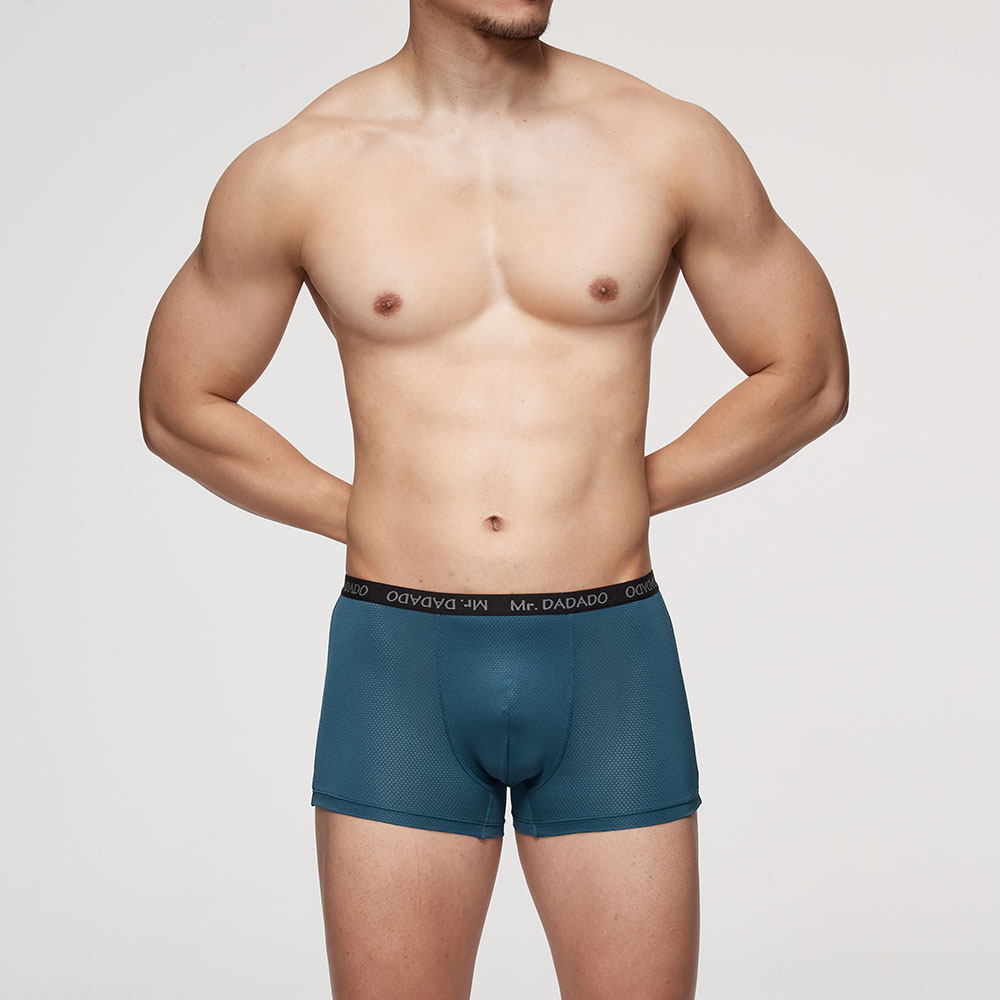 DADADO-機能系列-呼吸褲 M-LL合身平口內褲(土耳其藍)-GHC203TB