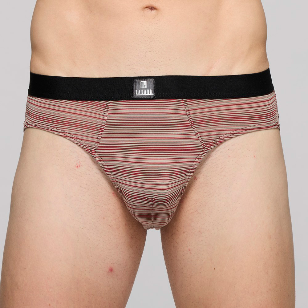 DADADO-黑標系列 M-LL貼身三角男內褲(直紋紅) 超細纖維-GK3236RQ