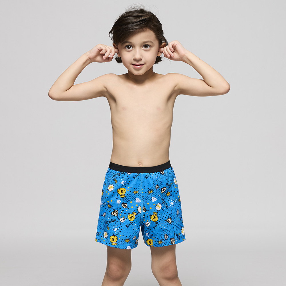 DADADO-富貴滿盈 110-130男童內褲(藍) 品牌推薦-舒適寬鬆-GCQ302BU