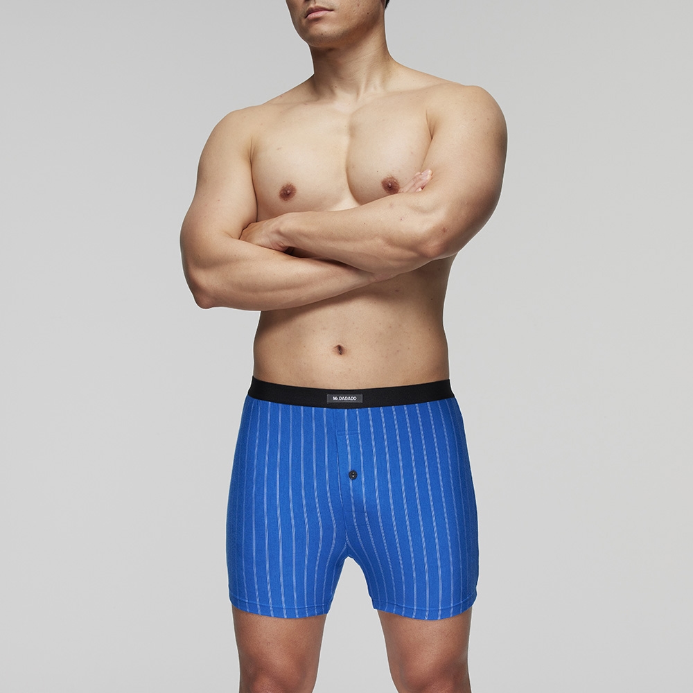 DADADO-機能系列 M-LL寬鬆中腰四角男內褲(藍) 超細莫代爾木漿纖維-GH7856BU
