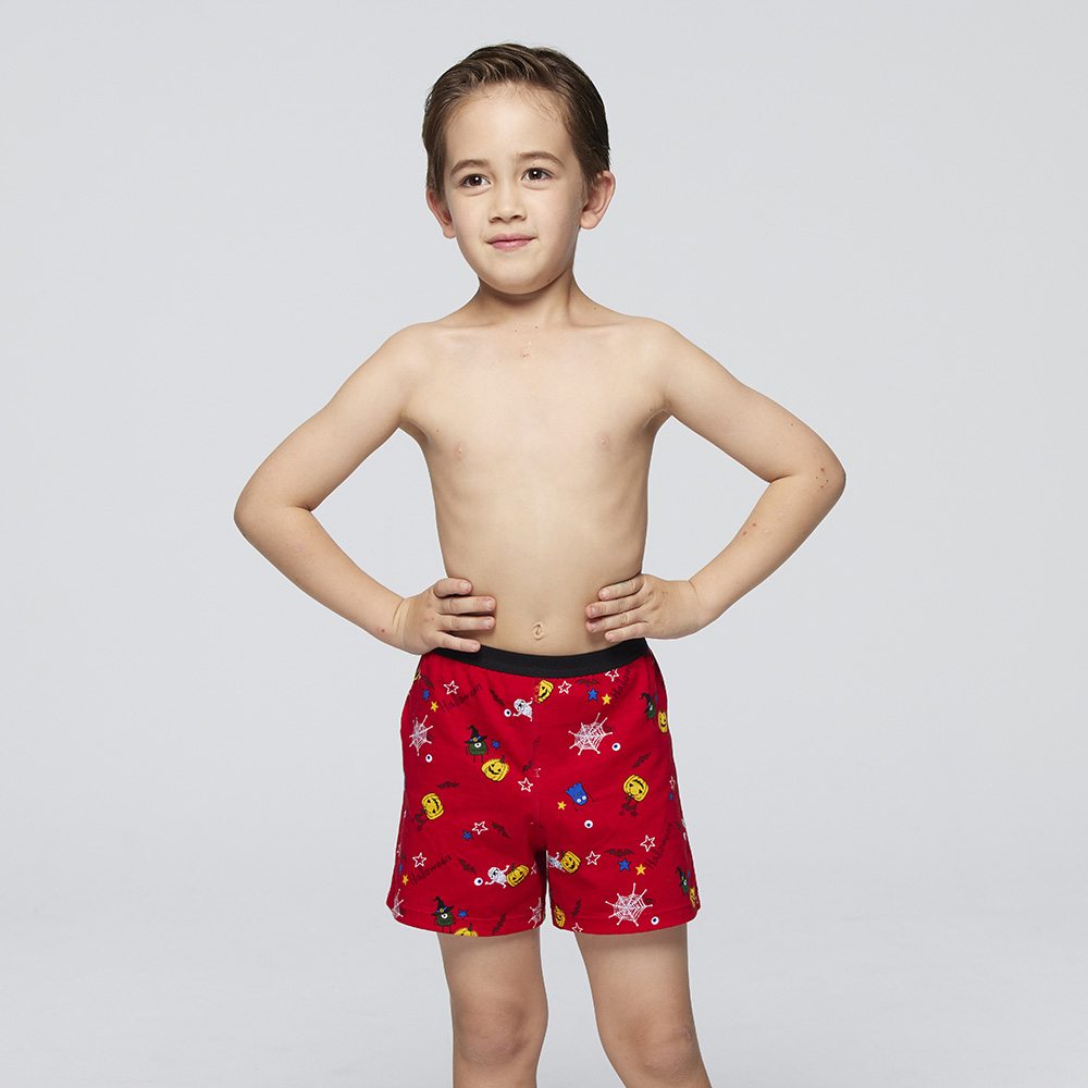 DADADO-HAPPY HALLOWEEN 110-130男童內褲(紅) 品牌推薦-舒適寬鬆-GCQ341RS