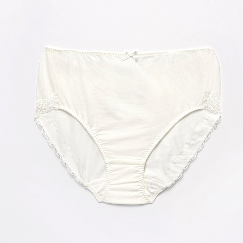 寶貝媽咪-M-LL兼用中高腰內褲(白)-MS5035CR