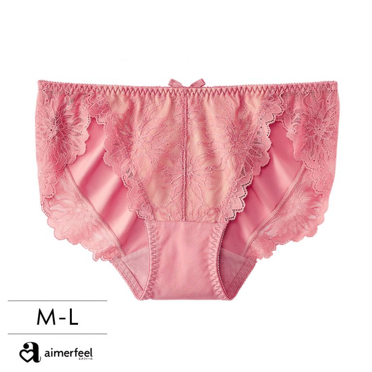 aimerfeel-緞帶蕾絲三角內褲-淡粉紅-178820-PI10