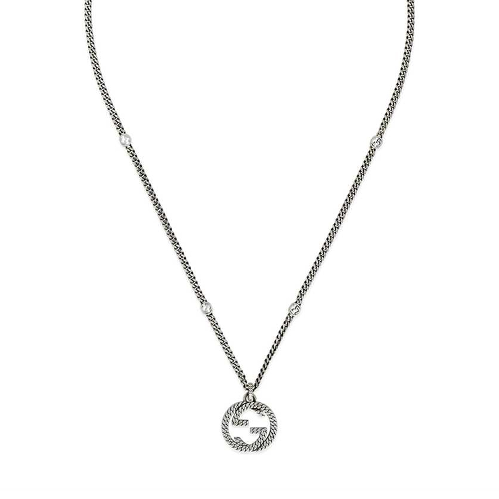 GUCCI Interlocking G 純銀項鍊 造型鍊帶 925純銀 古馳