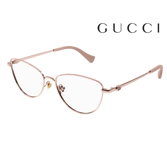 【Gucci】古馳 光學鏡框 GG1595O 002 55mm 貓眼鏡框 LOGO鏡腳