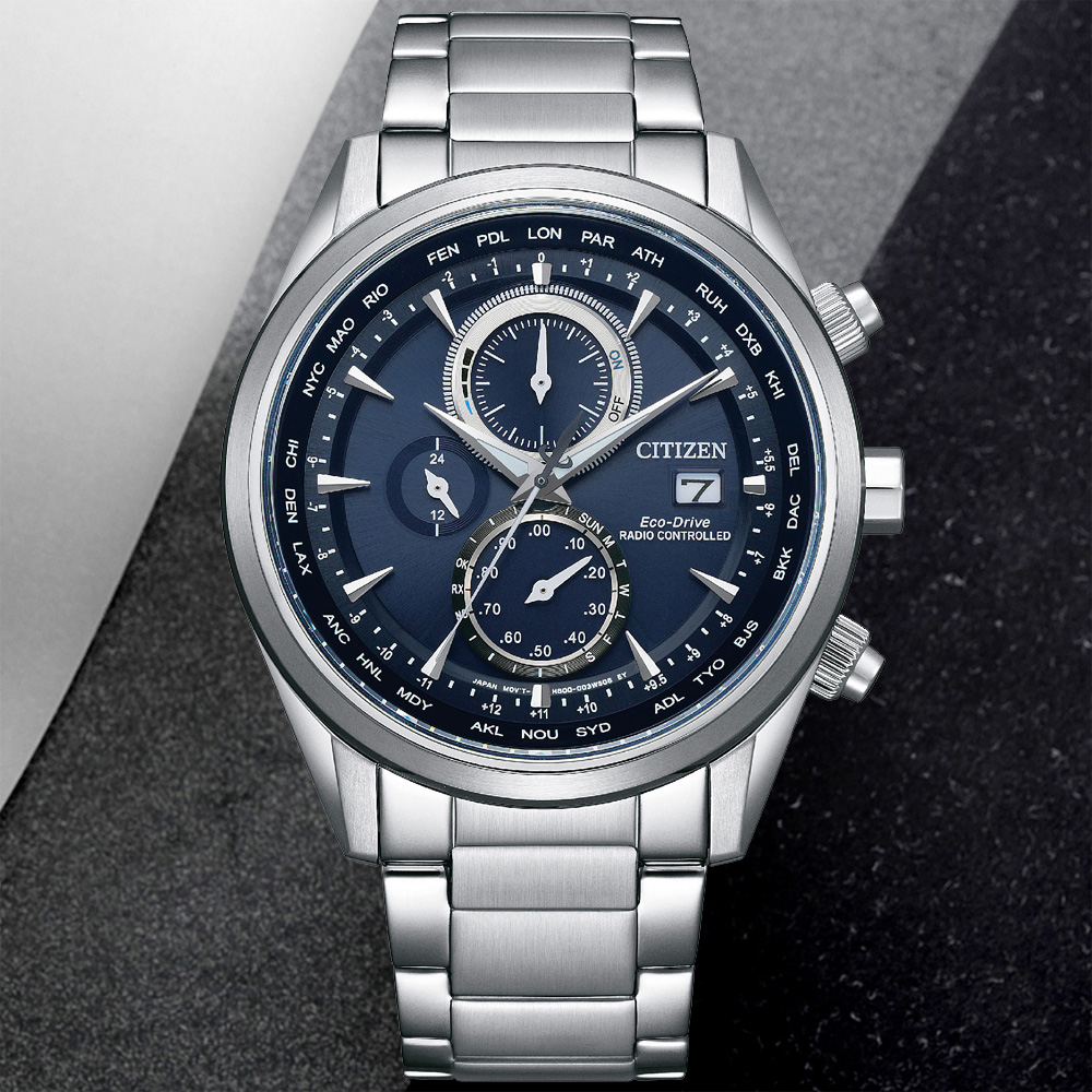 CITIZEN星辰 GENTS系列 電波計時 光動能時尚腕錶 43mm/AT8260-85L