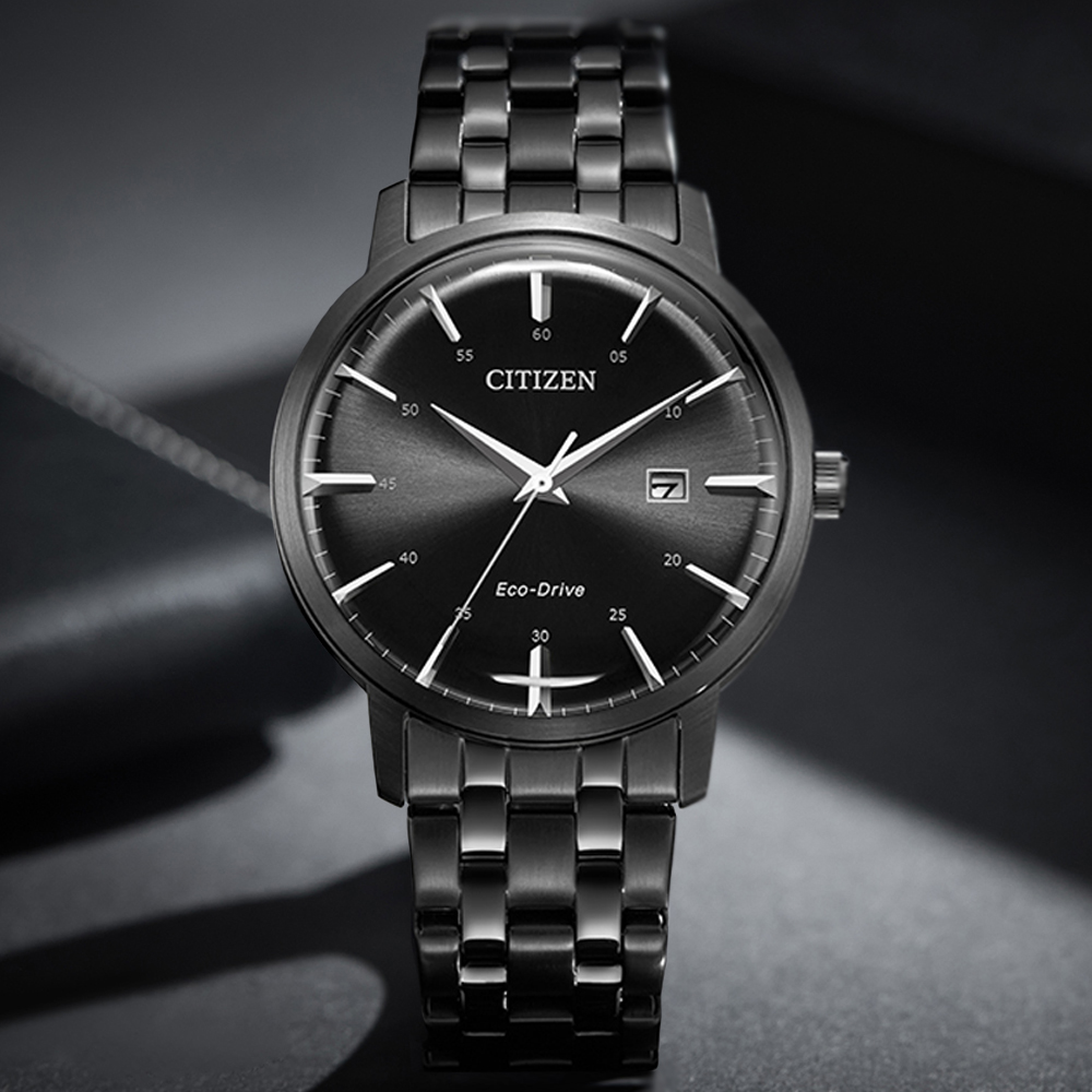 CITIZEN星辰 GENTS系列 光動能 簡約商務腕錶 40mm/BM7465-84E