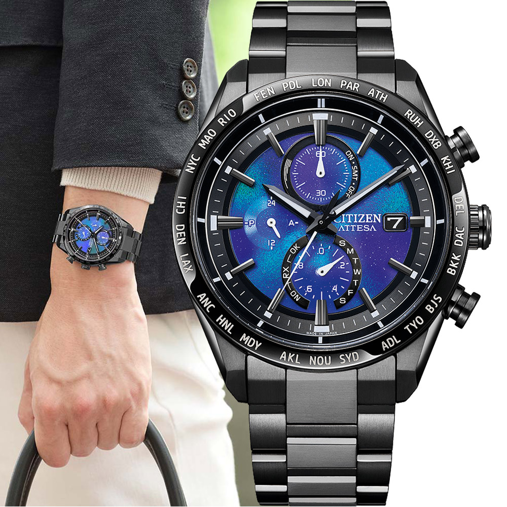 CITIZEN 星辰 限量 HAKUTO-R 限定款 宇宙登月電波計時腕錶-AT8285-68Z