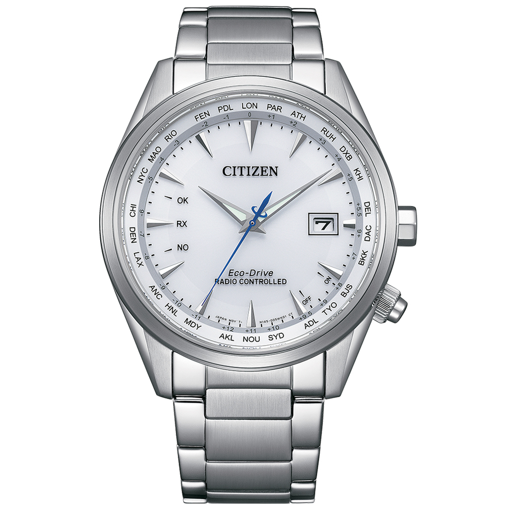 CITIZEN星辰 GENTS系列 光動能 經典時尚電波腕錶 42mm / CB0270-87A