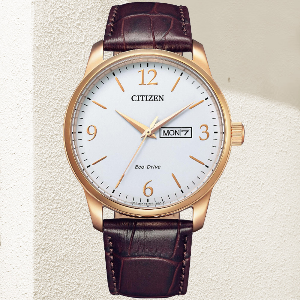 CITIZEN星辰 GENTS系列 光動能時尚日期腕錶 41.8mm/BM8553-16A
