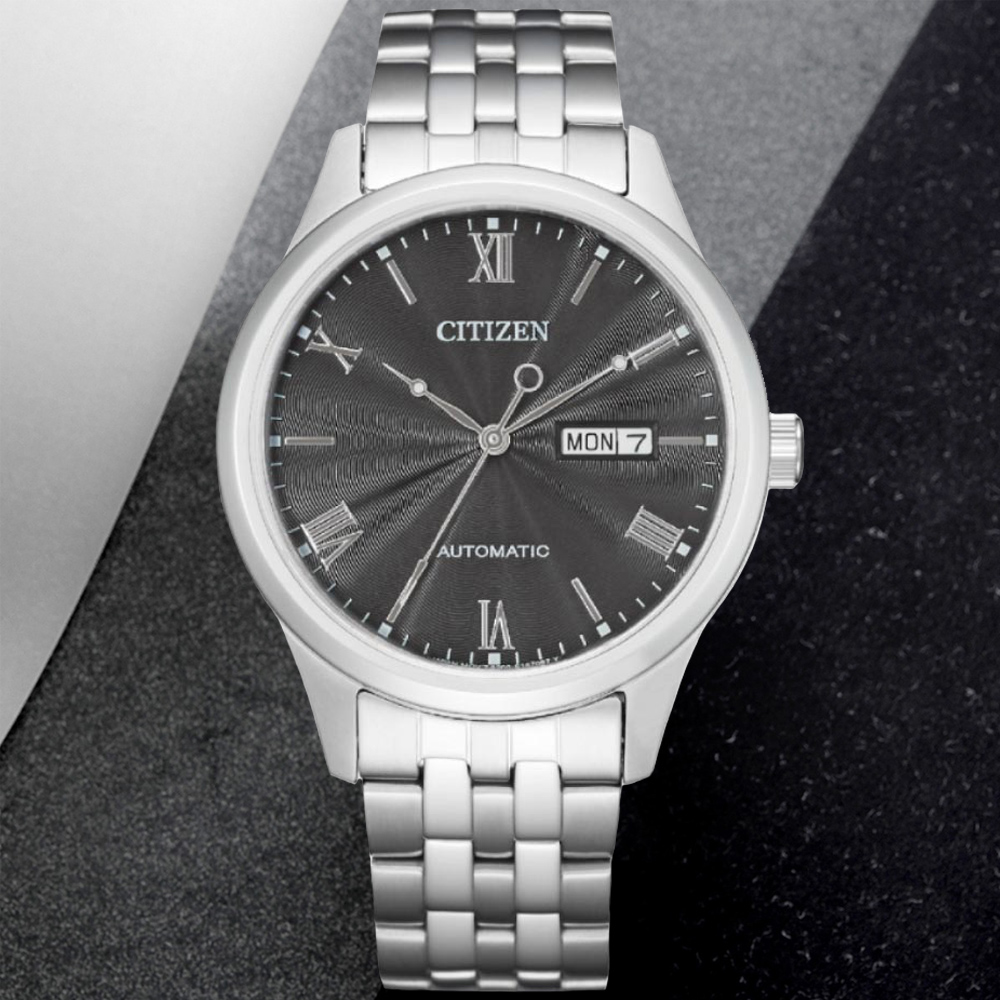 CITIZEN星辰 Mechanical系列 簡約羅馬機械腕錶 40mm/NH7501-85H