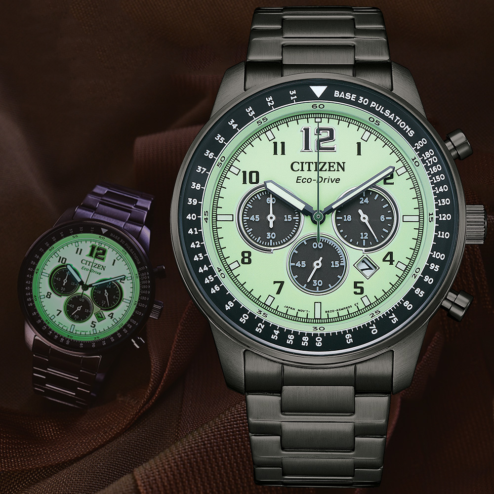 CITIZEN星辰 Chronograph系列 夜光型者 光動能計時腕錶 44mm/CA4507-84X