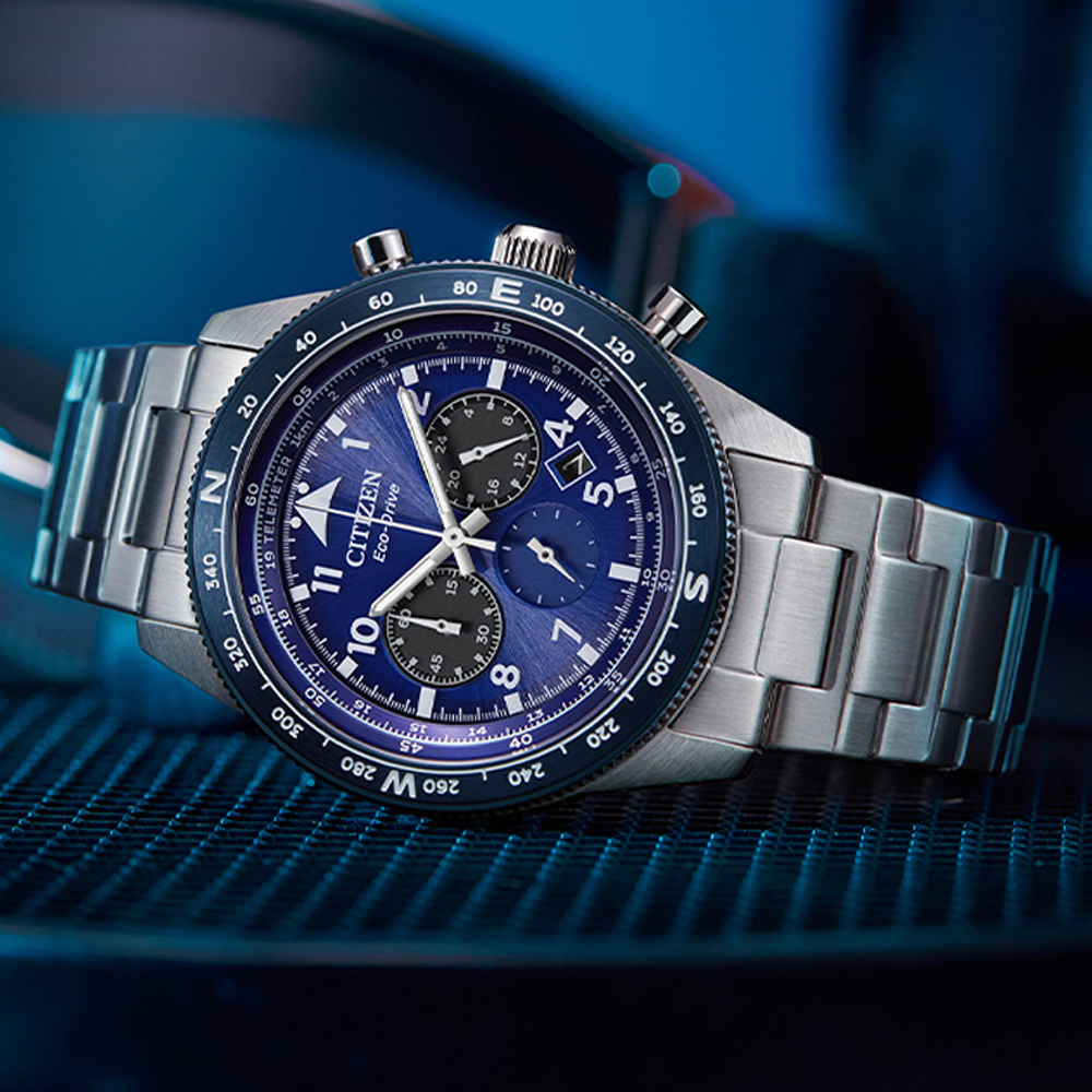 CITIZEN星辰 Chronograph系列 光動能 時尚計時腕錶 43mm/CA4554-84L